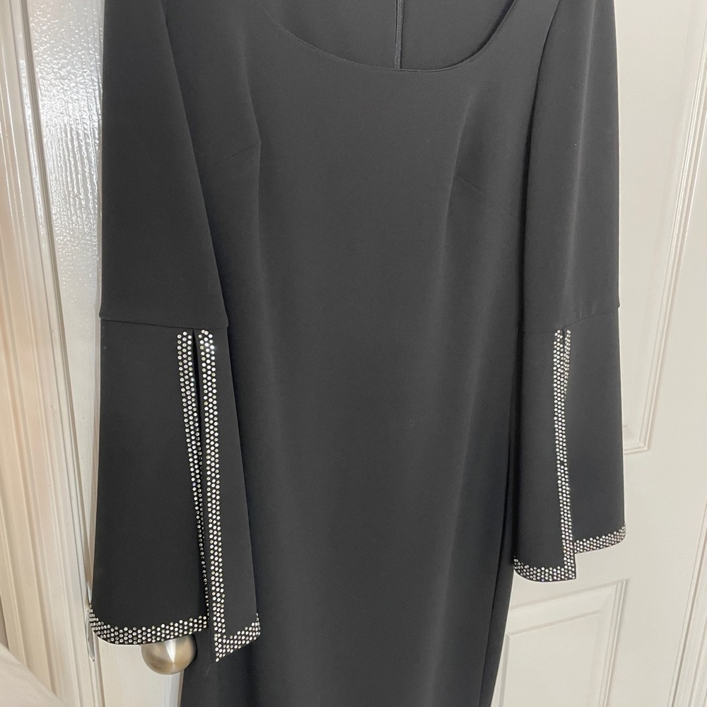 Calvin Klein dress with rhinestones on sleeves